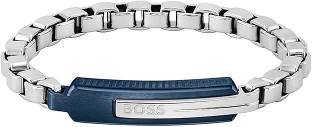 BOSS | Herenarmband | GRATIS LEVERING, Handtassen en Accessoires, Armbanden, Nieuw, Staal, Zilver, Verzenden