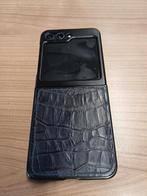 Coque pour Samsung Galaxy Z Flip 5 en cuir d'alligator, Ophalen of Verzenden, Zo goed als nieuw