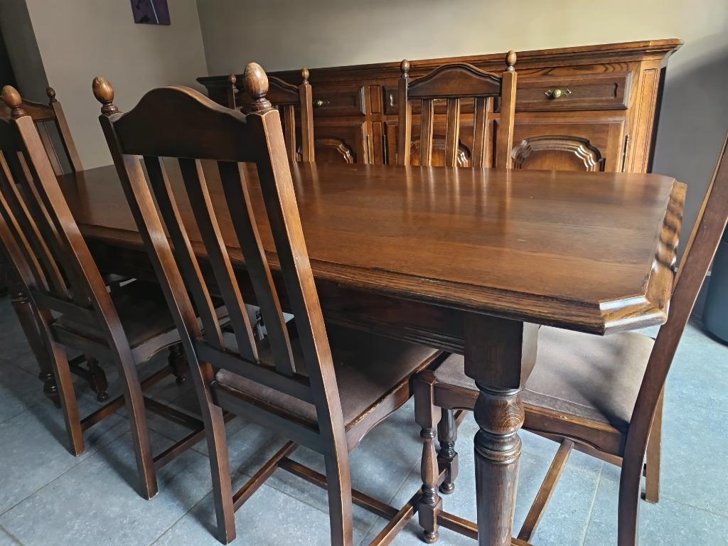 Salle à manger, Maison & Meubles, Tables | Tables à manger, Utilisé, Rectangulaire, Chêne, Enlèvement