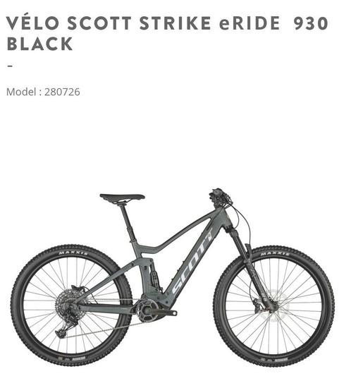 Scott strike eride 930 vtt, Vélos & Vélomoteurs, Vélos | VTT & Mountainbikes, Utilisé, Enlèvement ou Envoi