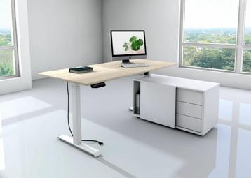 Zit sta bureau Move-1 160x80cm naturel essen + archiefkast beschikbaar voor biedingen