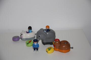 playmobil 123 dierentrein, Ophalen of Verzenden, Gebruikt, Complete set