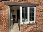 Witte PVC-deur en/of raam met dubbele beglazing, Ophalen, Gevelraam of Ruit, Gebruikt, 160 cm of meer