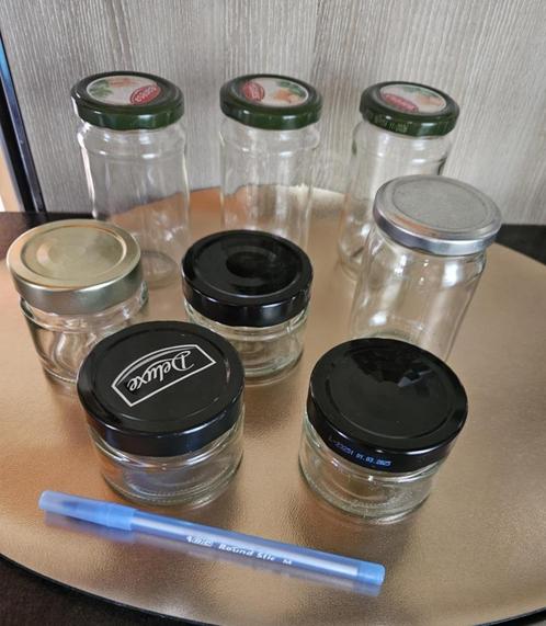 Lot de 8 petits bocaux pots en verre, Huis en Inrichting, Keuken | Servies, Gebruikt, Kom(men), Glas, Ophalen of Verzenden