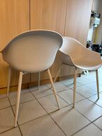 2x eetkamerstoel binnen/buiten, Huis en Inrichting, Stoelen, Ophalen, Kunststof, Gebruikt, Wit