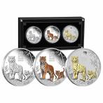 Lunar Series III Year of the Tiger zilveren Trio Proof 2022, Postzegels en Munten, Ophalen of Verzenden, Setje, Zilver