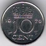 Pays-Bas : 10 Cent 1979 KM#182 Ref 0290, Timbres & Monnaies, Monnaies | Pays-Bas, Enlèvement ou Envoi, Monnaie en vrac, Reine Juliana