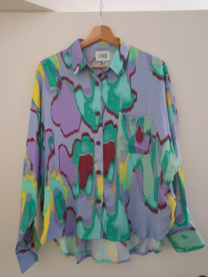 Zomerse bloes CKS - maat small (oversized), Kleding | Dames, Blouses en Tunieken, Zo goed als nieuw, Geel, Ophalen of Verzenden