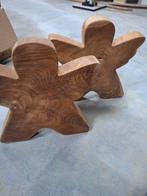 Decoratie van teakhout, angel. Twee stuks, Enlèvement