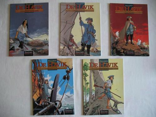 De Havik, Pellerin, nrs 1 t/m 5, 1ste druk, Boeken, Stripverhalen, Zo goed als nieuw, Meerdere stripboeken, Ophalen of Verzenden