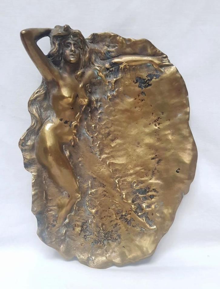 Vide poche Art Nouveau , brons., Antiek en Kunst, Curiosa en Brocante, Ophalen of Verzenden