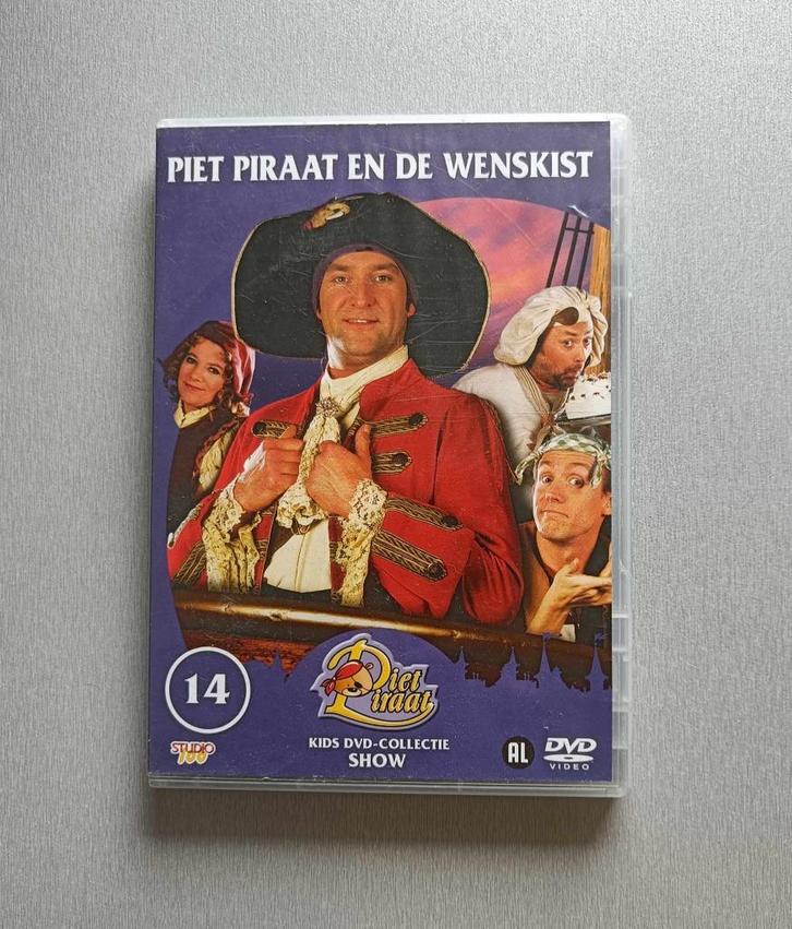 DVD - Show - Piet Piraat - En de wenskist - €3,50, Cd's en Dvd's, Dvd's | Nederlandstalig, Gebruikt, Tv fictie, Muziek, Alle leeftijden