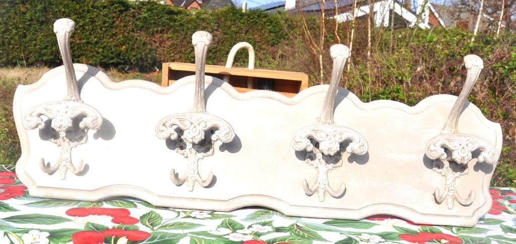 porte manteau en chaine et laiton peint, Enlèvement ou Envoi, Utilisé, Bois, Portemanteau mural