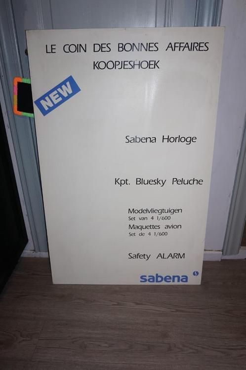 sabena grote pancarte van sabena koopjeshoek - 120 cm x 78, Verzamelen, Sabenasouvenirs, Ophalen of Verzenden