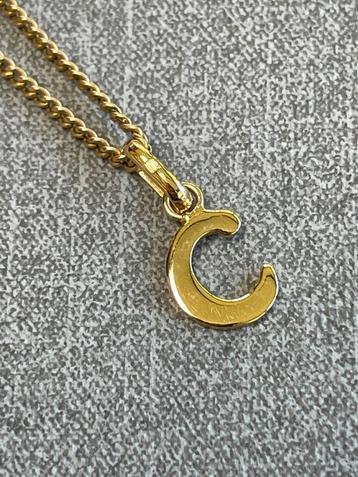 Pendentif plaqué OR avec initiale C beschikbaar voor biedingen