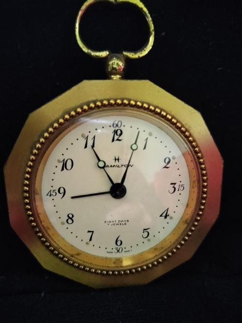 Horloges Hamilton eight days 7 jewels, Antiek en Kunst, Antiek | Klokken
