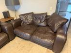 Lederen zetel te koop-donkerbruin, Ophalen, Gebruikt, Overige maten, Leer