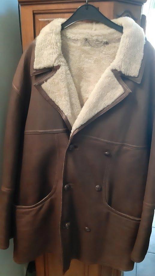 Mouton Retourné bruine piloten parka 48/50 als nieuw, Kleding | Heren, Jassen | Winter, Zo goed als nieuw, Maat 48/50 (M), Bruin