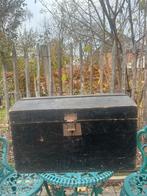 Oude houten kist/koffer, Ophalen, Gebruikt, Eikenhout, Minder dan 50 cm