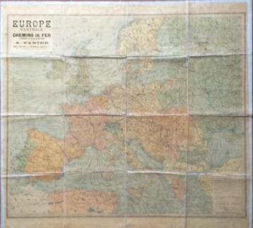 OUDE KAART VAN DE EUROPESE SPOORWEGEN beschikbaar voor biedingen