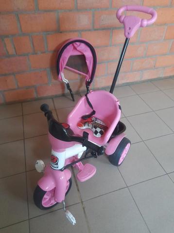 BOBO Babyfiets met stuurstang en zonnescherm