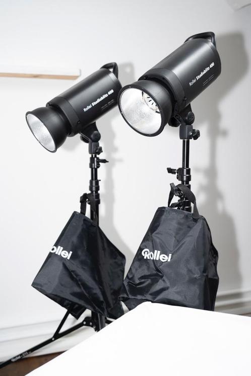 Complete Studio Flitsset Rollei met Bowensaansluiting, Audio, Tv en Foto, Foto | Flitsers, Gebruikt, Overige merken, Ophalen