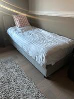 Boxspring éénpersoon beige, Huis en Inrichting, Ophalen, 90 cm, Eenpersoons, Beige
