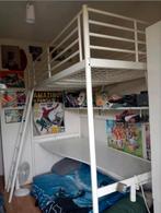Superbe lit mezzanine blanc avec bureau intégré 90cm/200cm, Maison & Meubles, Comme neuf, Enlèvement