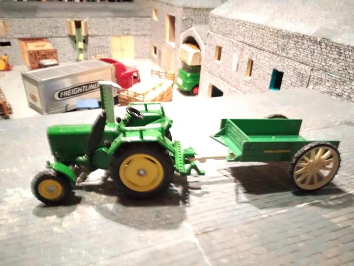 Lanz-tractor met maaibalk + aanhanger Amazone Siku C, Hobby en Vrije tijd, Modelauto's | 1:32, Gebruikt, Tractor of Landbouw, SIKU