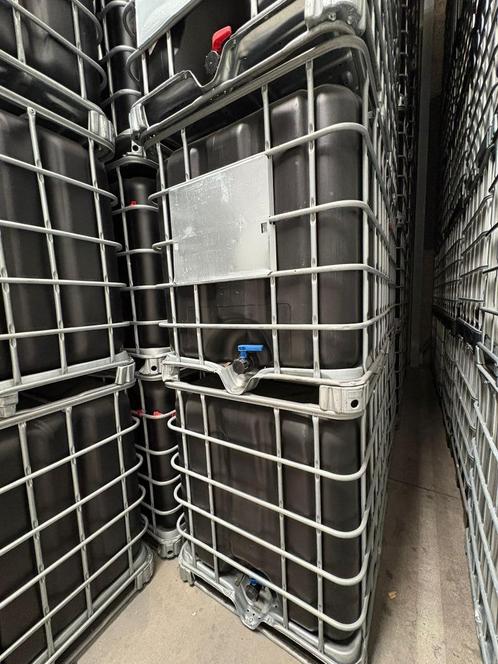 1000L ZWARTE ibc-tanker + GRATIS STALEN KRAAN, Tuin en Terras, Regentonnen, Metaal, Met kraantje, Ophalen of Verzenden