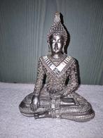 metalen-zilveren Boedha, eind 1900, Antiquités & Art, Enlèvement ou Envoi
