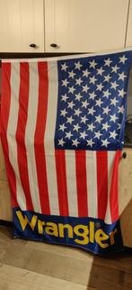 Amerikaanse vlag van Wrangler in prima staat , afmetingen 1,, Divers, Drapeaux & Banderoles, Comme neuf, Enlèvement ou Envoi
