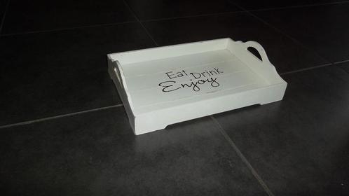 Houten Dienblad Eat, Drink, Enjoy, Huis en Inrichting, Woonaccessoires | Dienbladen, Hout, Rechthoekig, Ophalen of Verzenden