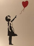 BANKSY: lithografie met de hand ingelijst en genummerd, Antiek en Kunst, Kunst | Litho's en Zeefdrukken, Ophalen of Verzenden