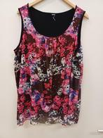 M&S mouwloze t-shirt fushia bloemen XL(50/52), Kleding | Dames, Grote Maten, M&S, Ophalen of Verzenden, Zo goed als nieuw, Shirt of Top
