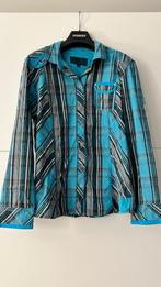 Cecil turkoise blouse met strepen en lange mouwen, Comme neuf, Bleu, Taille 46/48 (XL) ou plus grande, Cecil