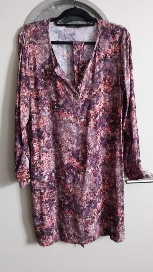 jurk met lange mouwen, Didi, mt 40, Kleding | Dames, Jurken, Zo goed als nieuw, Maat 38/40 (M), Paars, Boven de knie, Ophalen of Verzenden
