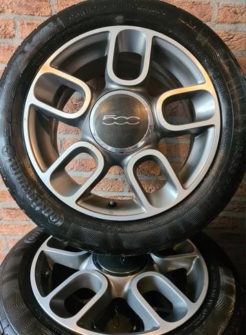 15 inch Fiat 500 Velgenset 4x98 Continental  beschikbaar voor biedingen