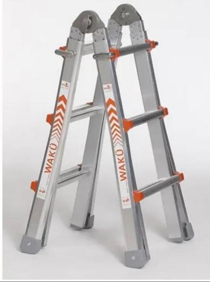 Waku ladder 4x3 nieuw, Doe-het-zelf en Bouw, Ladders en Trappen, Nieuw, Ladder, Ophalen of Verzenden