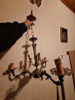 Kroonluchter zilverkleur 3 lampen, Ophalen, Gebruikt