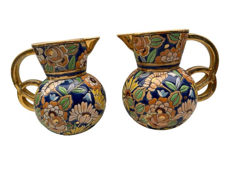 Paire de pichets Boch La Louvière – Raymond Chevalier, Antiquités & Art, Antiquités | Céramique & Poterie, Enlèvement ou Envoi