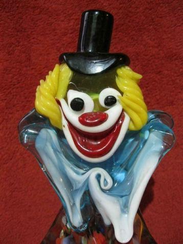 Mooie Murano aparte clown (36,5cm hoogte!).