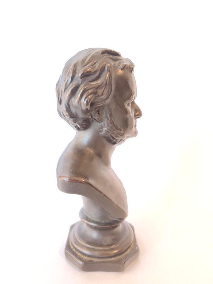 Antiek bronzen beeldje WAGNER, Antiquités & Art, Antiquités | Bronze & Cuivre, Enlèvement ou Envoi