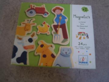 Djeco magneten hout boerderij + Djeco puzzel 2+ beschikbaar voor biedingen