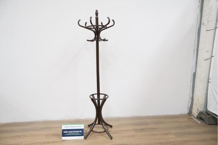 Vintage Zwart Houten Kapstok in Thonet-Stijl, Huis en Inrichting, Woonaccessoires | Kapstokken