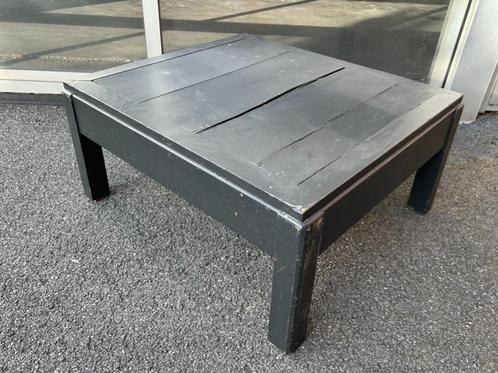 Stoere salontafel gezwart eikenhout ECO-SHOP AALST, Antiek en Kunst, Curiosa en Brocante, Ophalen