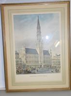 Litho Town Hall Brussel, Antiek en Kunst, Kunst | Litho's en Zeefdrukken, Ophalen