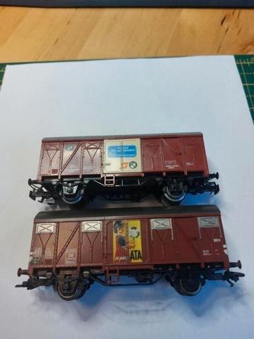 Marklin Ho lot de 2 wagons fermé obb et db, Analogique, Enlèvement ou Envoi, Courant alternatif, Wagon
