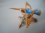 Vergulde sculptuur van een kolibrie/beeldje van een kolibrie, Ophalen of Verzenden, Zo goed als nieuw, Dier