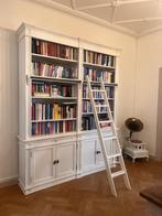 Landelijke bibliotheekkast met ladder (Gereserveerd), Huis en Inrichting, Kasten | Boekenkasten, Ophalen, 200 cm of meer, Landelijk